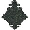 Ekena Millwork Quentin Ceiling Medallion, Hand-Painted Painted Turtle Crackle, 23 1/2"W x 12 1/4"H x 1 1/2"P CM23RO1PTC - alternate 2